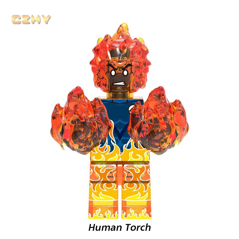 ฟิกเกอร์ Super Heroes Movie Mister Fantastic Doctor Doom Leader Human Torch ขนาดเล็ก ของเล่นสําหรับเด็ก