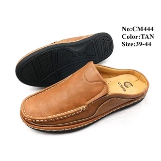 GS444 รองเท้าลำลองผู้ชายสไตส์เปิดส้น หน้าเรียบ พร้อมส่ง