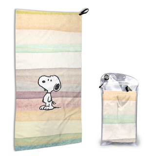 Snoopy ผ้าขนหนูไมโครไฟเบอร์ แบบแห้งเร็ว ขนาด 80x40 ซม. สําหรับตั้งแคมป์ โยคะ และกีฬา (16X31.5 นิ้ว)