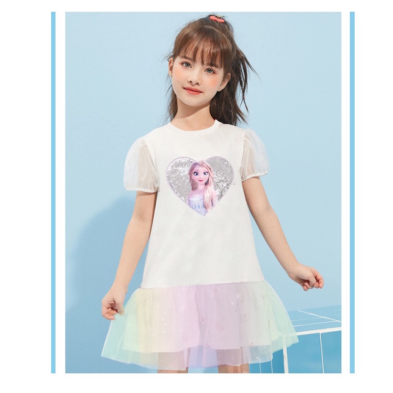Frozen DISN3Y Girls DRESS ELSA ANNA TUTU Flower DRESS DC