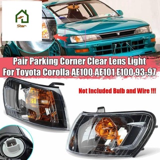 หลอดไฟหน้ารถยนต์สีดําสําหรับ Toyota Corolla Ae100 E100 Ae101 1993-1997 2 ชิ้น