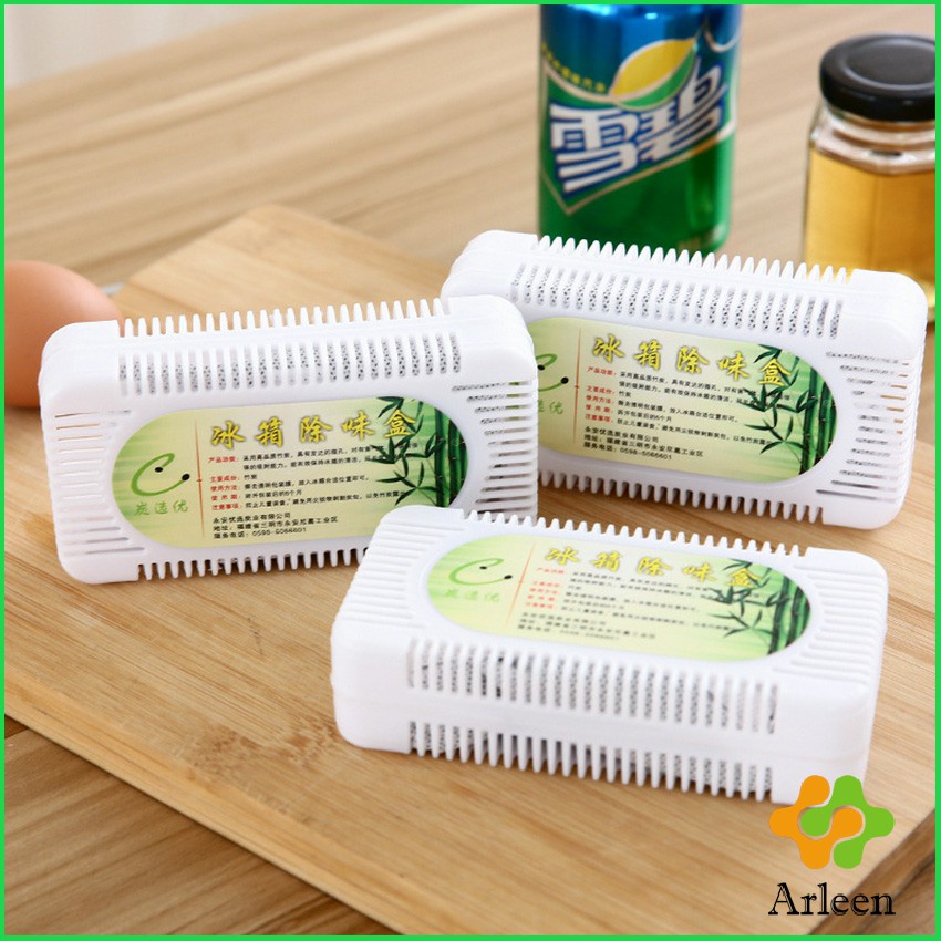 Arleen กล่องถ่านไม้ไผ่กําจัดกลิ่นสําหรับตู้เย็น Deodorant box