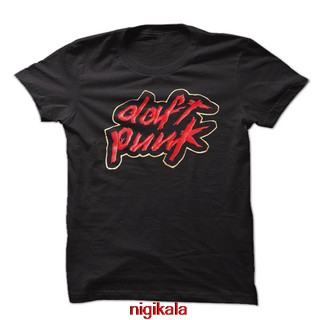 [S-5XL]เสื้อยืดลายตัวอักษร Daft Punk สีแดง สำหรับผู้ชาย