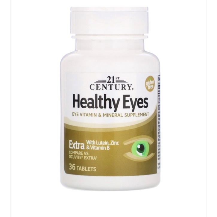 พร้อมส่ง&gt;&gt; 21st Century Healthy Eyes, Extra, 36 Tablets บำรุงดวงตา