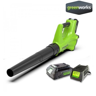 GREENWORKS G-24 เครื่องเป่าลม(ไร้สาย) + แท่นชาร์จ + แบตเตอรี่ 24V