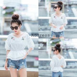 เสื้อคอวี สม็อคเอว