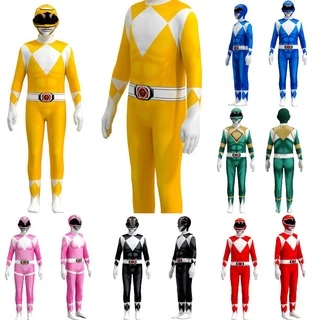 ชุดคอสเพลย์ Ranger สำหรับเด็กและผู้ใหญ่ รวมถึง jumpsuit และหน้ากากตัวละครที่ทนทาน