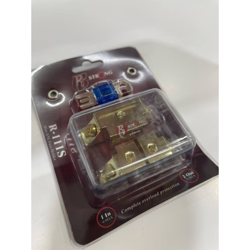 กระบอกฟิวส์เครื่องเสียงรถยนต์ เข้า1ออก2 R-STRONG R-111S 150แอมป์ ซื้อ 4 ตัว แถมฟรี 1 ตัว