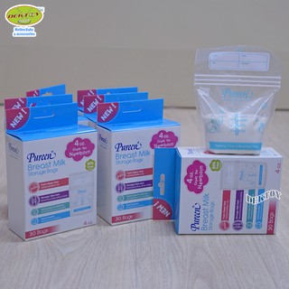 12กล่อง PUREEN เพียวรีน ถุงเก็บน้ำนมเพียวรีนPureen4ออนซ์30ใบ