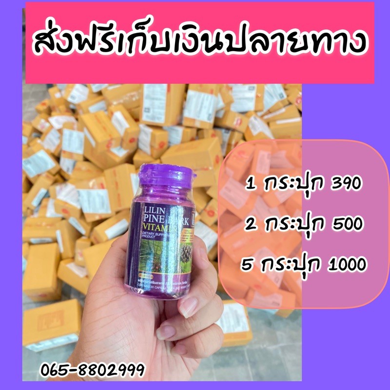 LILIN Pine Bark Vitamin  ผลิตภัณฑ์เสริมอาหาร ลิลิน ไพน์บาร์ค วิตามิน  วิตามินผิว ลดฝ้ากระ ผิวหมองคล้