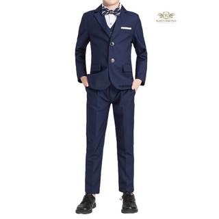 สูทเด็กเล็ก สูทเด็กโต Navy Kid Suit สูทเด็กสีกรมท่า 3 ชิ้น เสื้อสูท+กางเกง+หูกระต่ายสุ่มสี ขนาด 90, 100, 110, 120, 13...