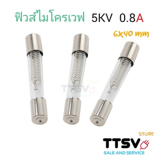 ฟิวส์ไมโครเวฟ ไฮโวลท์ 5KV 0.8A 800mA ขนาด 6x40 mm อะไหล่ไมโครเวฟ (ใช้ได้ทุกรุ่นทุกยี้ห้อ) 1ชิ้น