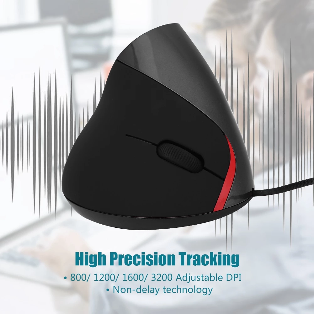 เมาส์เล่นเกมแนวตั้ง Ergonomic Vertical Mouse 3200 DPI thumbnail 6