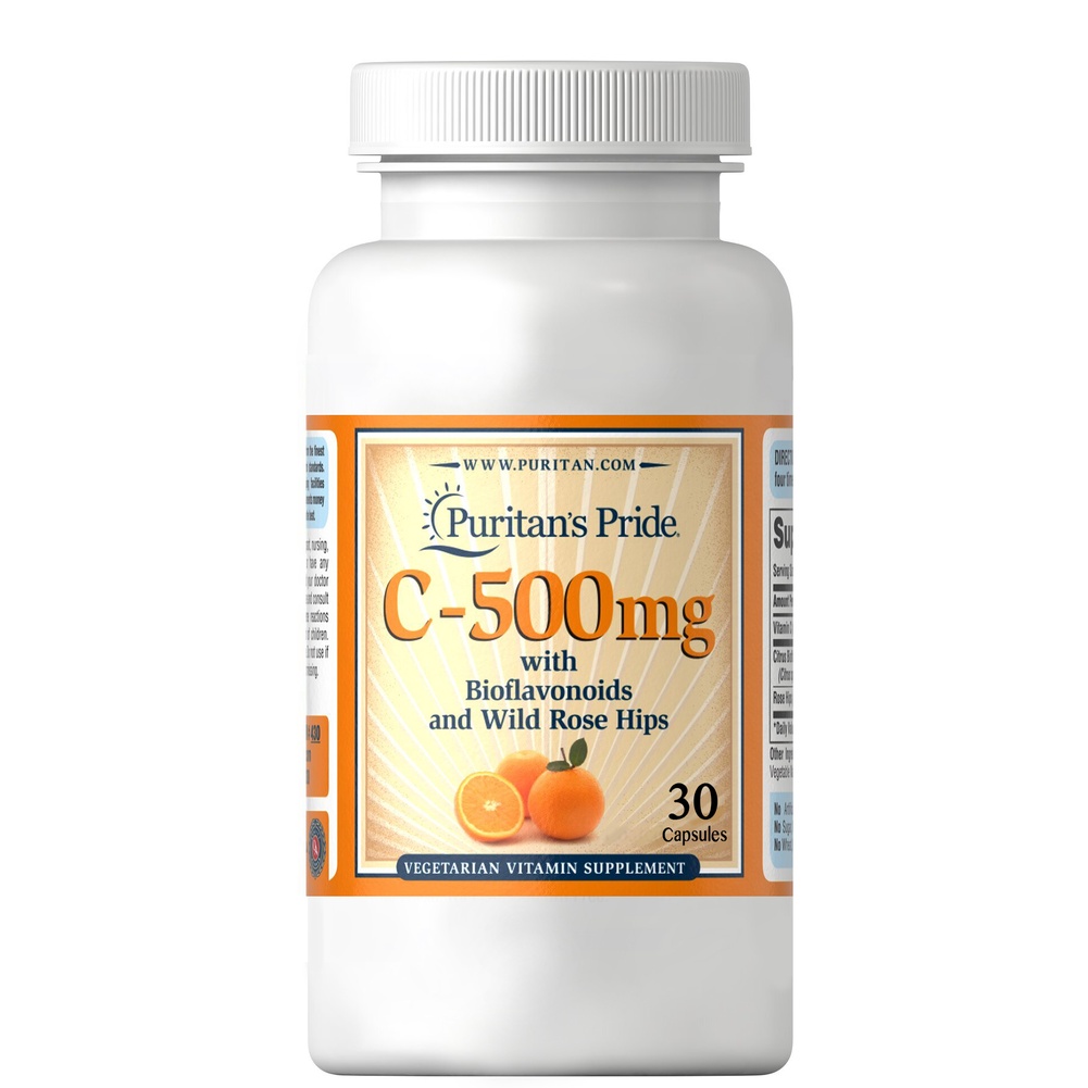 &lt; พร้อมส่ง&gt; วิตามินซี Vitamin C 500 mg 30 Capsules Puritan's Pride ผิวกระจ่างใส กระตุ้นภูมิคุ้มกัน