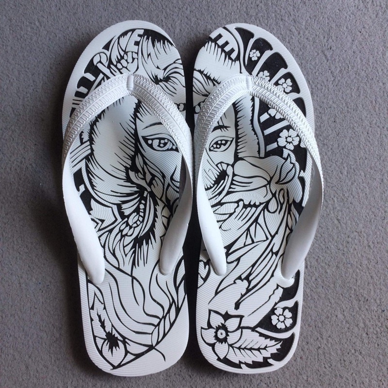 รองเท้าช้างดาวแท้100%แกะลายเกอิ(HANDMADE)