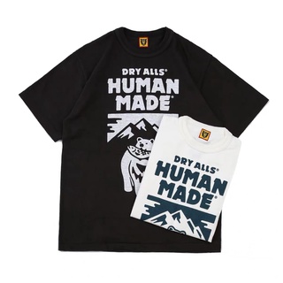 【2022New】เสื้อยืดแขนสั้น คอกลม ผ้าฝ้าย พิมพ์ลายหมีขั้วโลก HUMAN MADE สําหรับคู่รัก