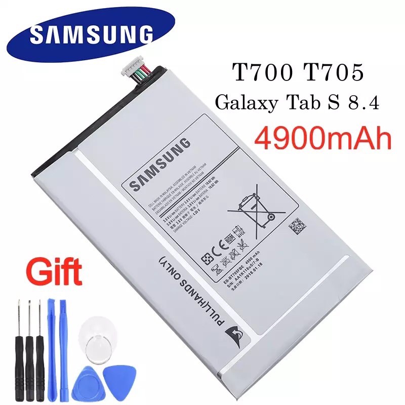 แบตเตอรี่EB-BT705FBC EB-BT705FBEสำหรับSamsung GALAXY Tab S 8.4 T700 T705แท็บเล็ตแบตเตอรี่4900MAhแบตเ