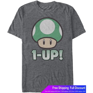 เสื้อยืด พิมพ์ลายการ์ตูน Nintendo Mario 1-up แฟชั่นฤดูร้อน สําหรับผู้ชาย lhiX