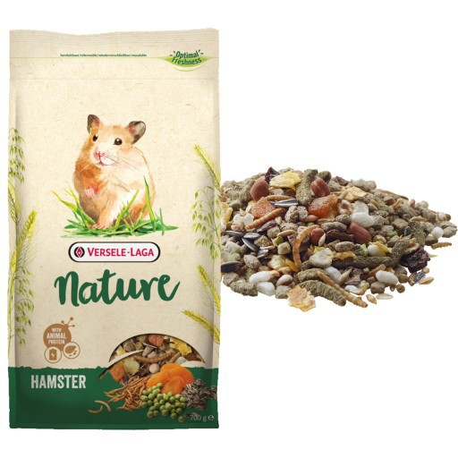 Versele Laga Nature - Hamster อาหารแฮมสเตอร์ เนเจอร์ เสริมโปรตีนจากหนอน 700g.