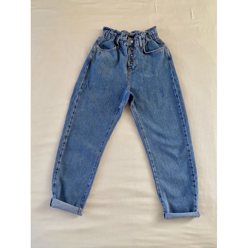 กางเกงยีนส์ zara buggy ทรงสวย size 32