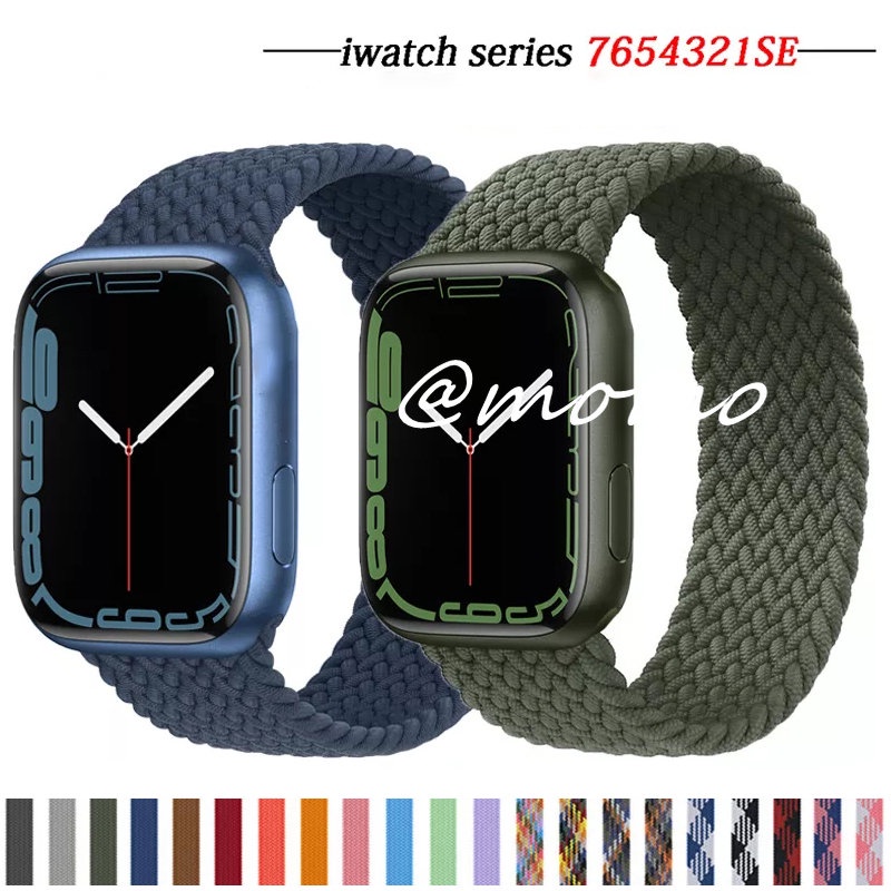 สายนาฬิกาข้อมือ แบบถัก สําหรับ Apple Watch Series 7 6 SE 5 4 3