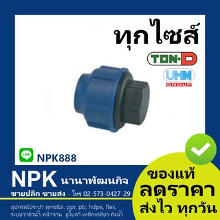 ฝาอุดปลายท่อ HDPE (ตรา ทนดี ของแท้) ทุกไซส์ (ใหญ่)