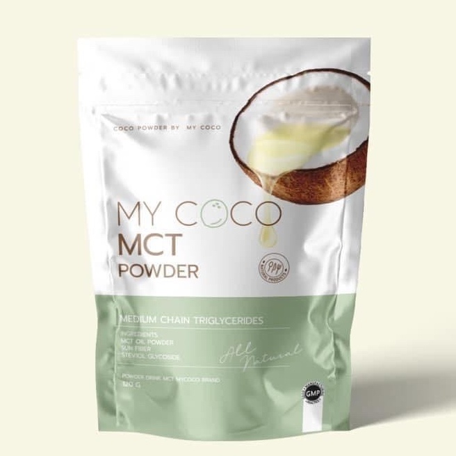 My coco MCT มายโคโค่ น้ำมันมะพร้าวสกัดเย็นแบบผง บรรจุ 120 กรัม ของแท้แน่นอน100%
