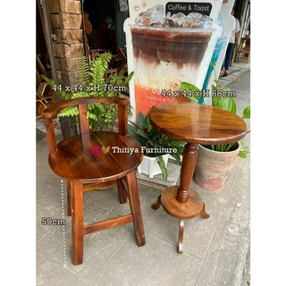 ชุดโต๊ะทานกาแฟ ไม้จามจุรี พร้อมส่ง!!! ชุดทานอาหาร นั่งเล่น แข็งแรง