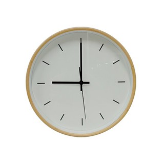 นาฬิกาแขวนผนังกรอบไม้ รุ่น MG2015-LBN Woody - A ขนาด 31.7 x 31.7 x 4.5 ซม. สีน้ำตาล HOME Wooden Frame Wall Clock MG201