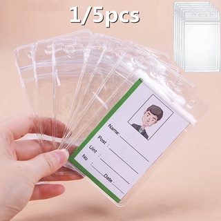 ซองใส่บัตรเครดิต พลาสติก Pvc กันน้ํา แนวตั้ง พร้อมซิป สําหรับใส่บัตรเครดิต บัตรทํางาน 1 5 ชิ้น