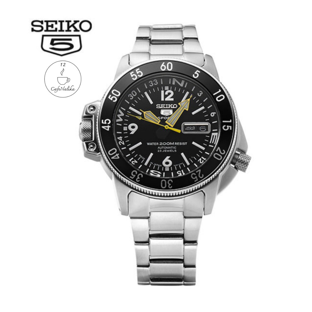 นาฬิกา ไซโก้ ผู้ชาย Seiko 5 รุ่น SKZ211J1 (Made in Japan) Sports Automatic Stainless Steel เเท้ 100% CafeNalika