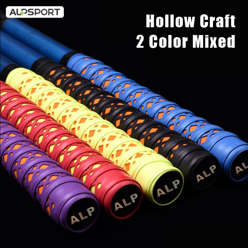 ALP LK3.5 PU+EVA 4 Pcs/Lot Anti-slip Hollow Craft Double Color Mixed Badminton Racket Grips For Rake