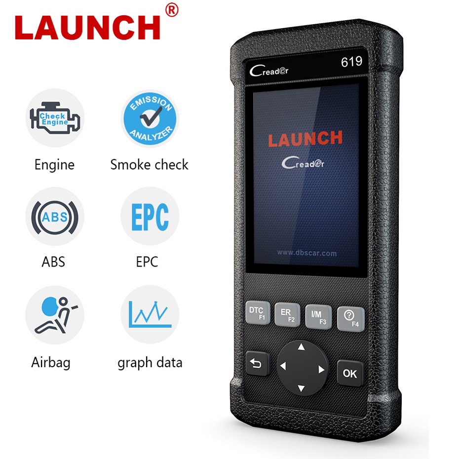 Launch Cr619 Obd2 Scanner Multi Language Automotive Scanner Diagnosis Abs Srs Airbag Odb Obd 2 Car Diagnostic Tool Fr Shopee Thailand