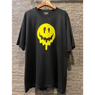 BALENCIAGA MELTING SMILEY DRIP PEACE PRINT T-SHIRT เสื้อยืดคอกลมแขนสั้น แบรนด์บาลองเซียก้า สไมล์ลี่เฟส หน้ายิ้ม ละลาย