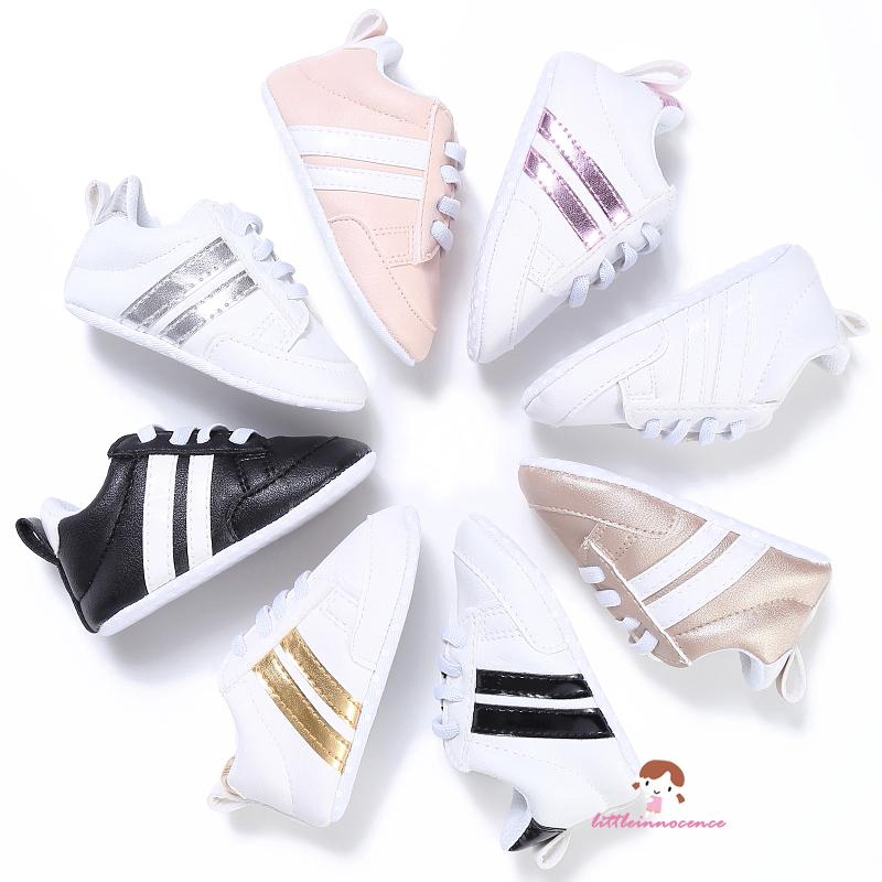 Innocence-kids รองเท้าผ้าใบเด็กทารกแรกเกิดเปลรองเท้ากีฬาชายหญิงทารก Lace up Soft Sole