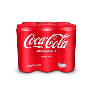 (แพ็ค 6) Coca-Cola (Coke) Original Taste โคคา-โคล่า เครื่อมดื่มน้ำอัดลม (โค้ก) รสชาติออริจินัล 325 มล.