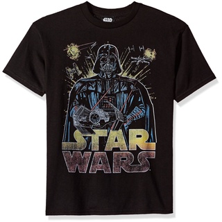 เสื้อยืดคอกลม100%cotton เสื้อยืดผู้ชาย Star Wars Mens Old School Comic Graphic T-Shirt men เสื้อ ยืด ผู้ชาย คอกลม โอเวอ