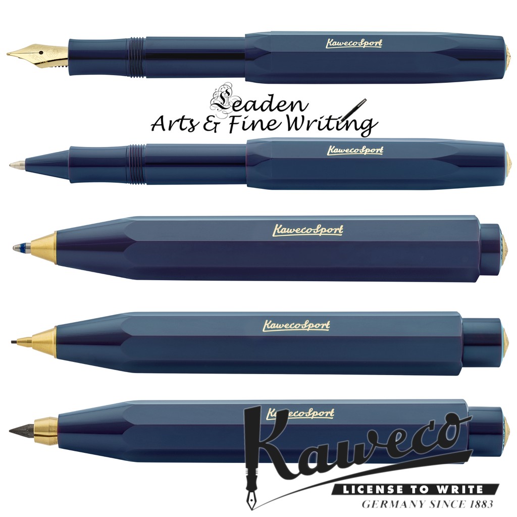Leaden-AF Kaweco Classic Sport Navy Blue Mechanical Pencil, Clutch Pencil, Ballball หรือ Fountain Pen