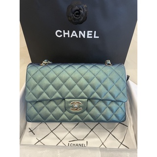 New Chanel Classic 10 in Green Irridescent