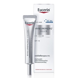 Eucerin Hyaluron 3X Filler Eye Cream ยูเซอริน ลดริ้วรอยรอบดวงตา เข้มข้น 3 เท่า ขนาด 15 ml 20466