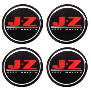 39mm. สติกเกอร์ JZ JAZZ WHEELS สติกเกอร์ติดดุมล้อ สติกเกอร์เรซิ่น กว้าง 39 มิล.(3.9เซนติเมตร)