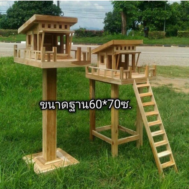 ✨สินค้าใหม่✨Dokbuashop45 - ศาลพระภูมิ / ศาลตายายโมเดริน 60x70x170 ซม. ไม้สักแท้💯