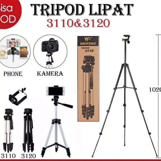 JG TRIPOD 3110 / 3120 ฟรี UNIVERSAL U HOLDER TRIPOD 1 เมตรกล้อง TRIPOD HP TRIPOD