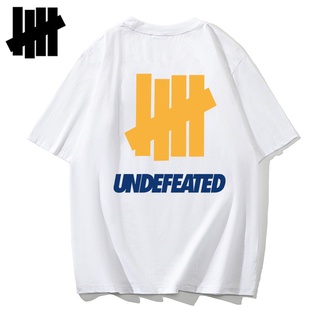 เสื้อยืดเท่ Undefeated เก๋ๆ แฟชั่น oversize เสื้อผ้าแฟชั่น ผู้ชายและผู้หญิง แนวโน้ม เสื้อยืดสตรีท เสื้อครอปคอกลมแขนสั้น