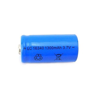 ถ่านชาร์จ Lithium เบอร์16340 3.7V 1300mAh 1ก้อน