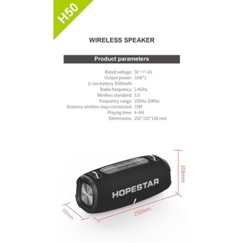 New!HOPESTAR H50 /A21 ลำโพงบลูทูธ ของแท้ 100%!กันน้ำกลางแจ้งHeavy Bassคอลัมน์ซับวูฟเฟอร์Soundbar