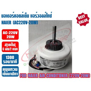 มอเตอร์คอยล์เย็น แอร์วอลล์ไทป์ HAIER (ไฮเออร์) แกน8mm (AC220-230V-20W)