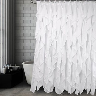 Volens : VOLSCL-WHE* ม่านอาบน้ำ Ruffle Shower Curtain White 72x72 inch