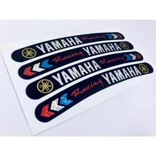 [8ชิ้น] สติ๊กเกอร์ติดขอบล้อมอเตอร์ไซค์ Yamaha Racing สติกเกอร์ งานฟอยล์ พรีเมี่ยม สะท้อนแสง แต่งวงล้อ ติดล้อแม็ก รถซิ่ง