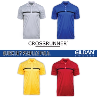 Crossrunner Perplex เสื้อโปโล สีเทา ลายดอกเดซี่ สีแดง CRP3000